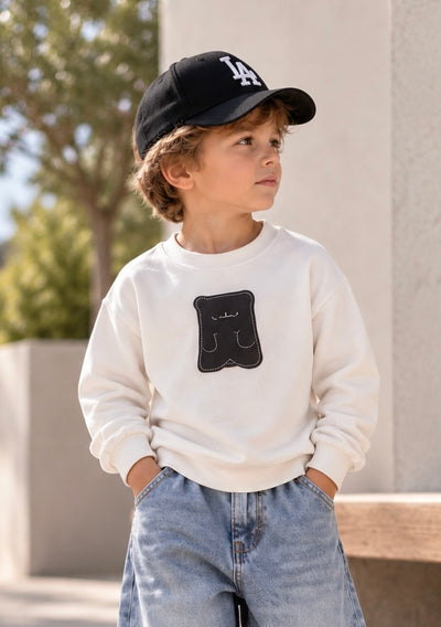 Boys’ Minimalist Graphic Long Sleeve Tee