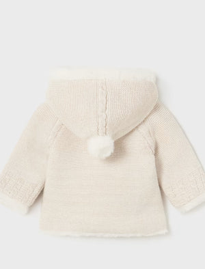 Woven knit jacket newborn baby girl