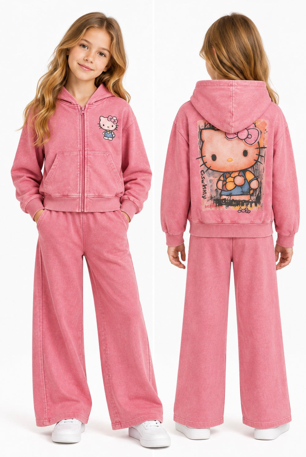Girls Hello Kitty Pink Set
