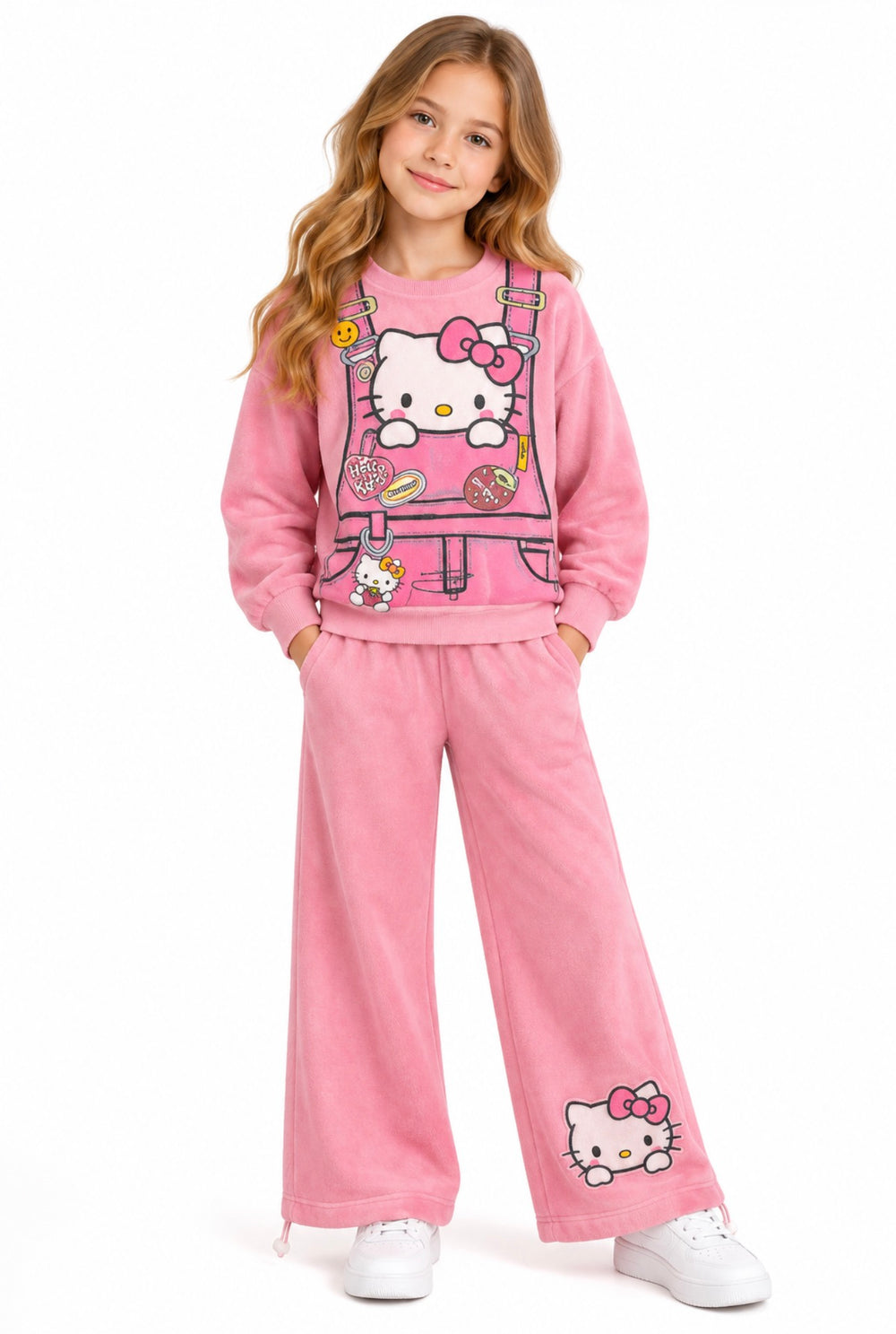 Pink Hello Kitty Graphic Sweatshirt Set