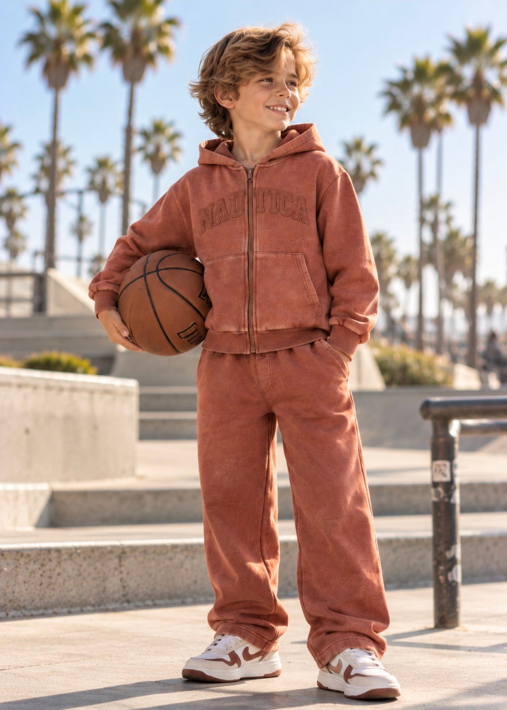 Boys’ Vintage Washed Zip-Up Tracksuit Set