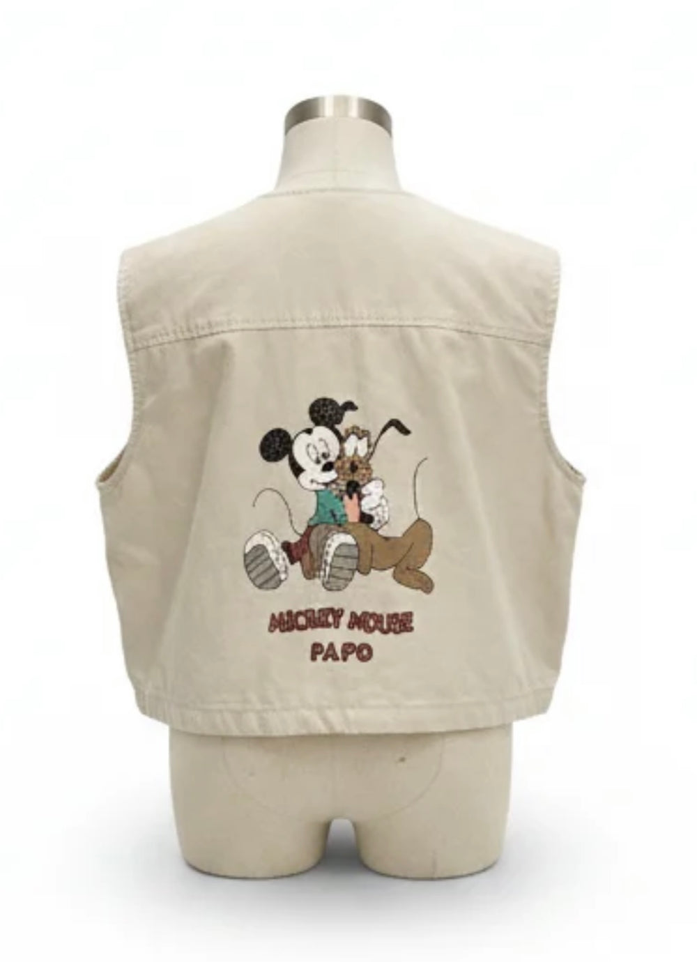 Cool Light Grey Mickey Windbreaker Vest