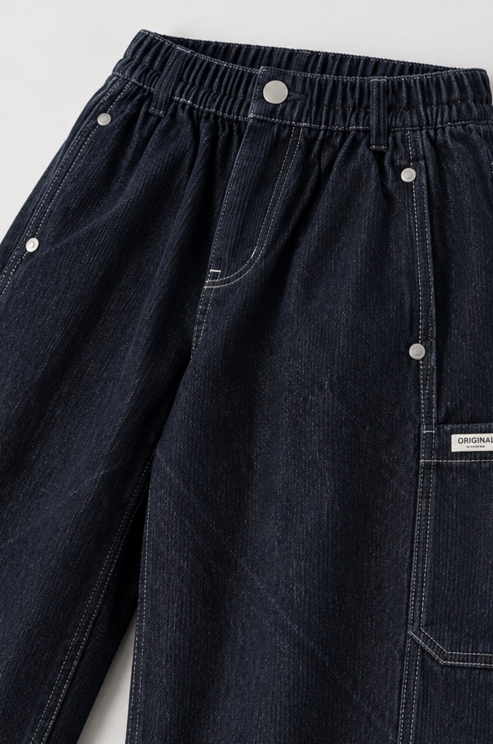 Boys’ Dark Indigo Wide-Leg Denim Jeans