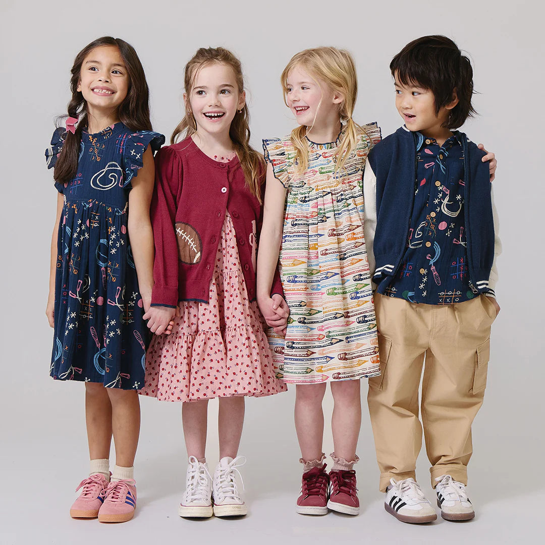 Pink Chicken Girls Hermione Dress Gold Apples