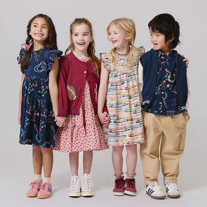 Pink Chicken Girls Hermione Dress Gold Apples