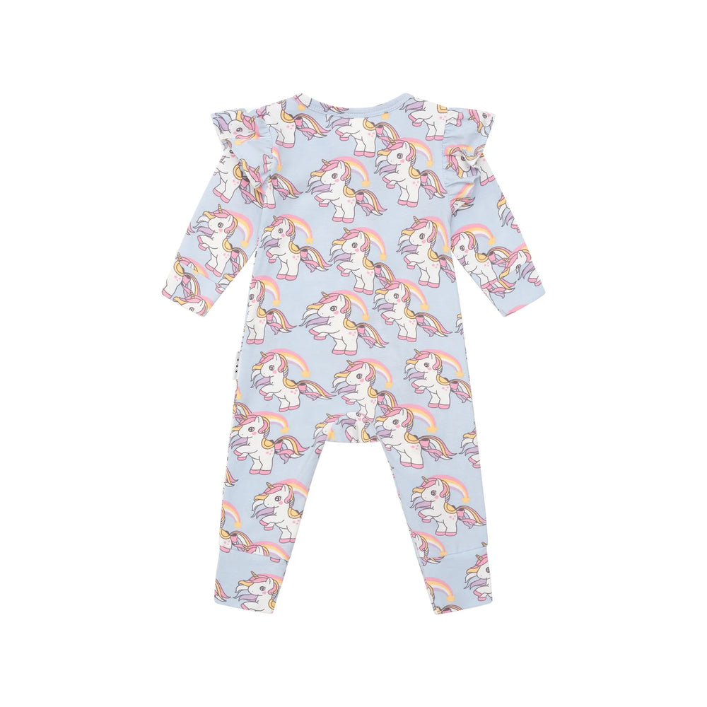 Rainbow Unicorn Frill Romper