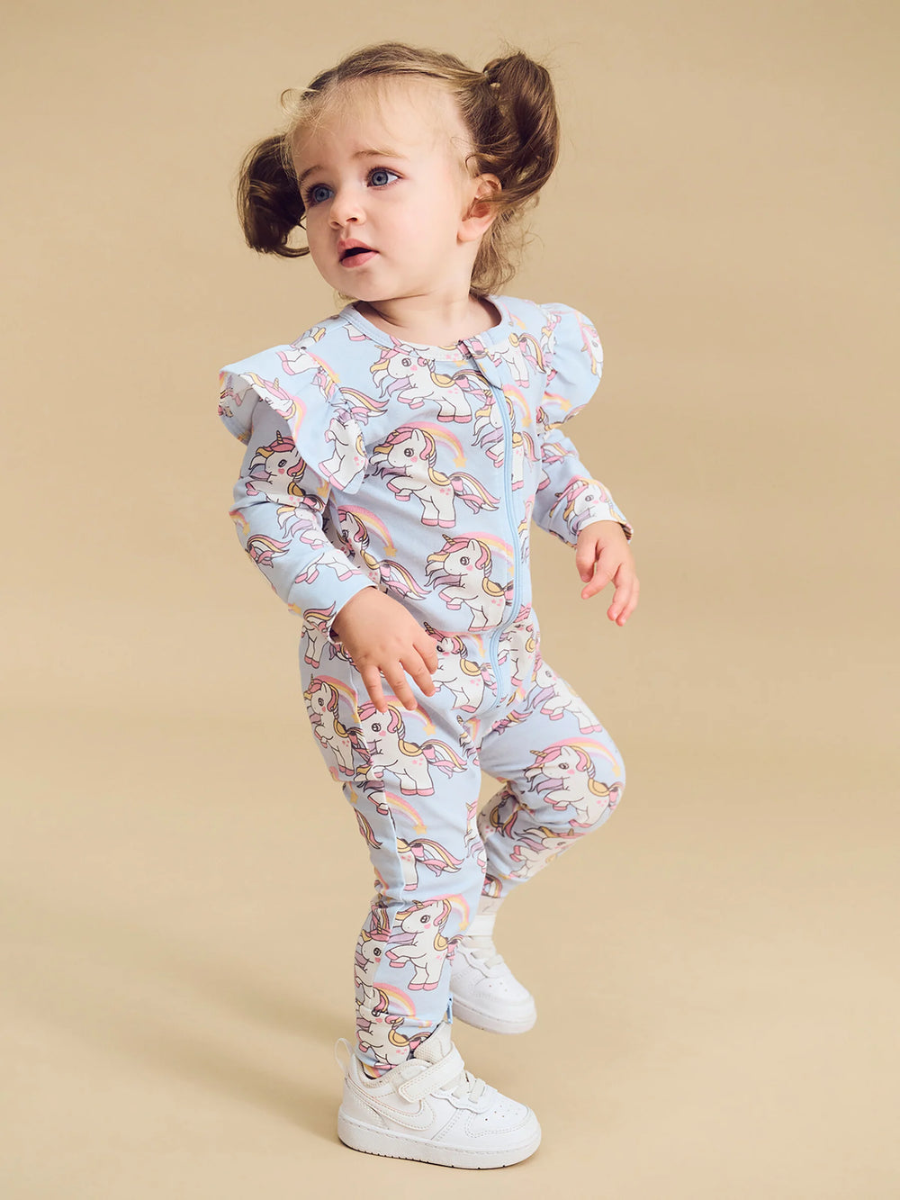 Rainbow Unicorn Frill Romper