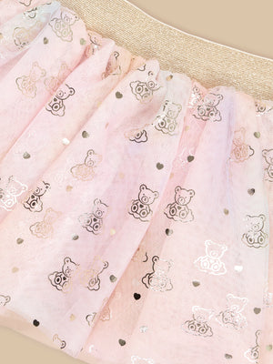 Girl cloud bear tulle skirt