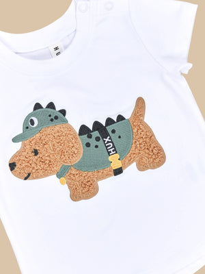 Boys dino dog t-shirt