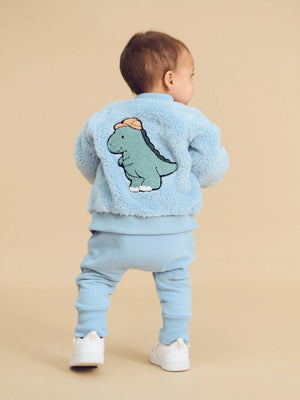 CONSTRUCTION DINO FAUX FUR JACKET