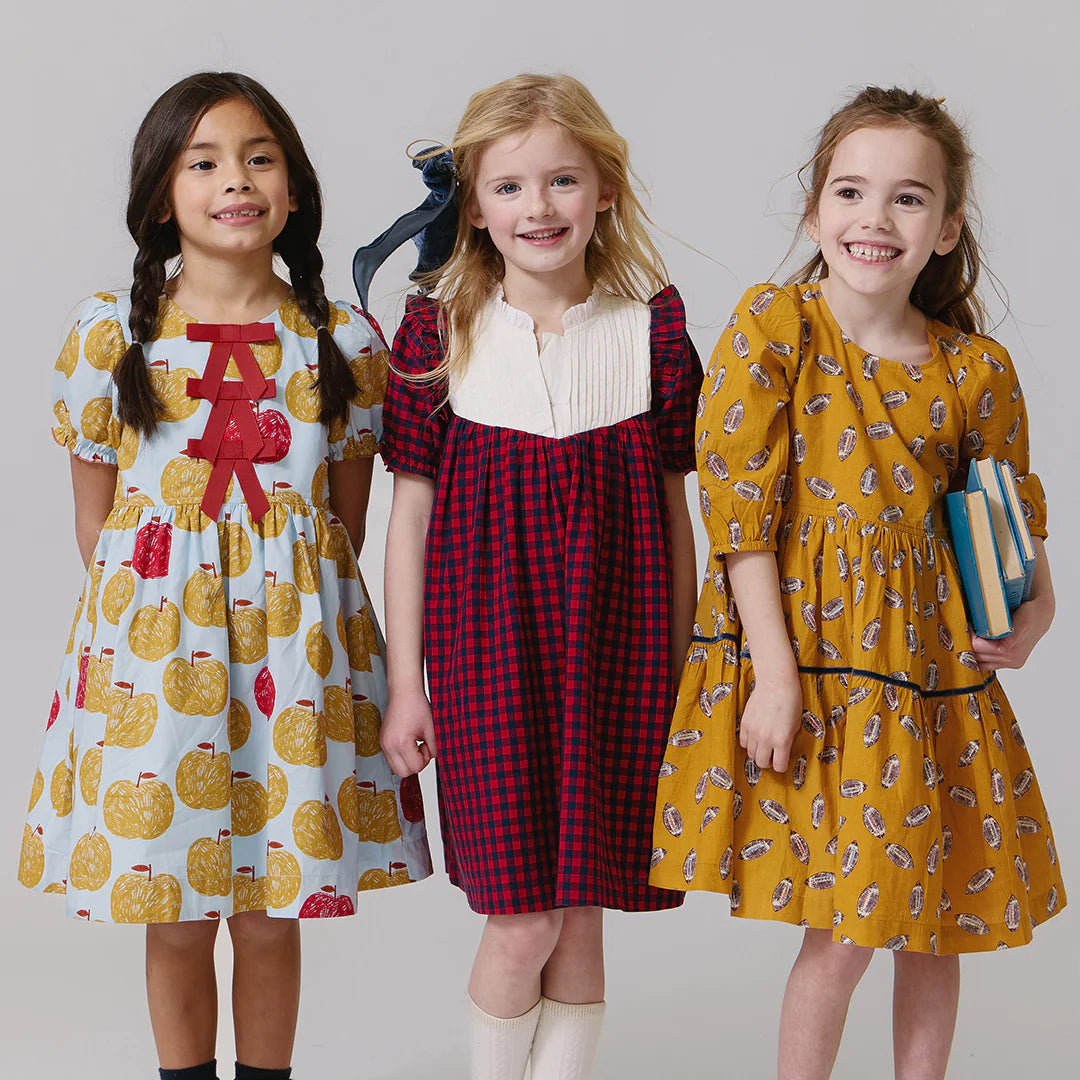 Pink Chicken Girls Hermione Dress Gold Apples