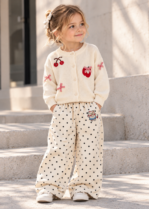 Kitty Polka Dot Print Pants