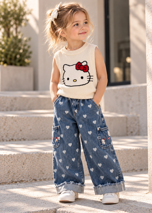 Hello Kitty Sleeveless Knit Sweater Vest