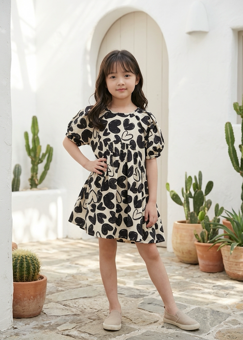 Cotton Dress Hearts