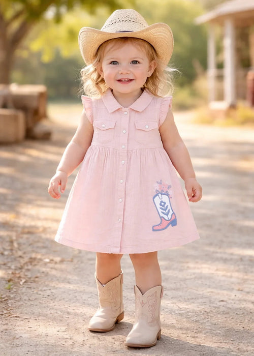 Western Pearl Snap Dress & Bloomer