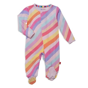 Pink shine modal magnetic favorite footie for baby girl