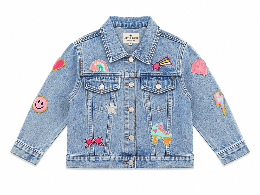 Unicorn Sequin Patch Denim Jacket