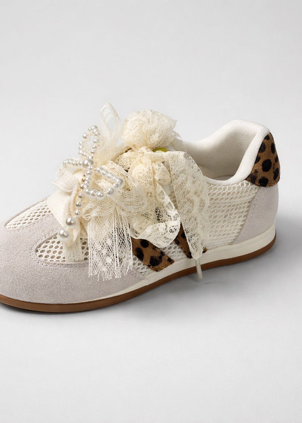 White Leopard Sneakers