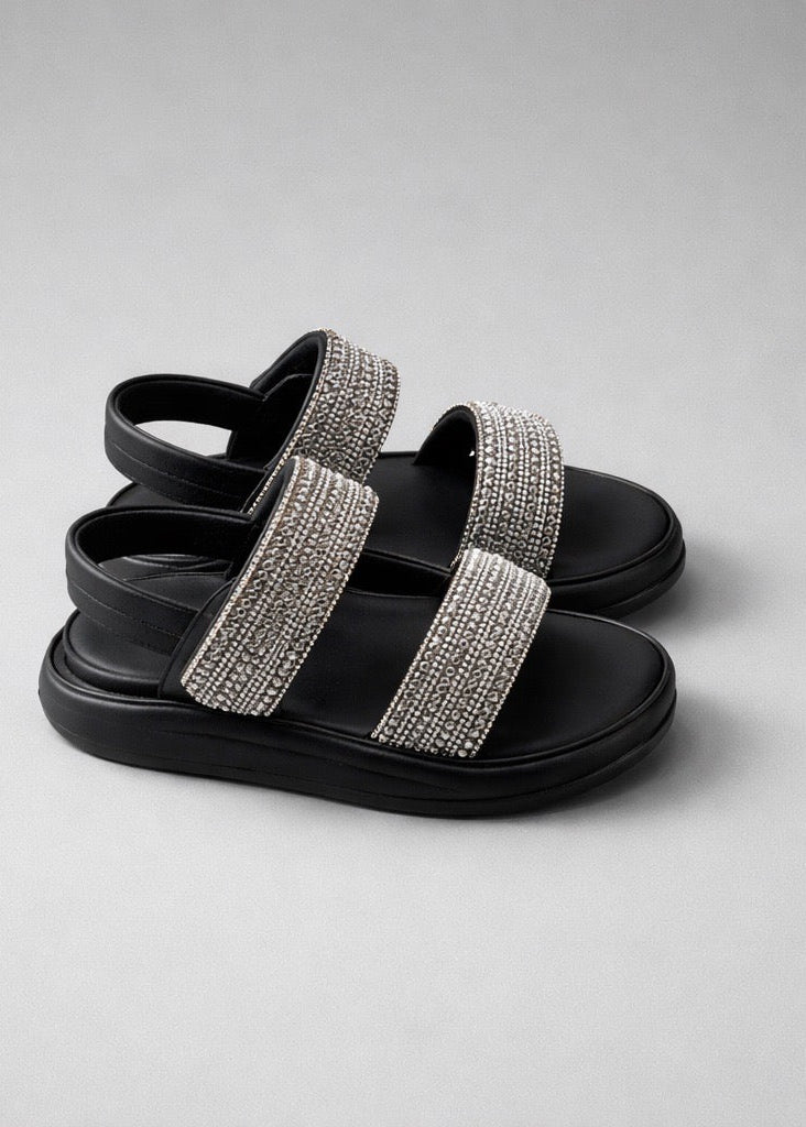 Sparkle Black Sandals