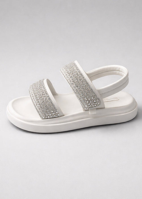 White Sparkle Sandals