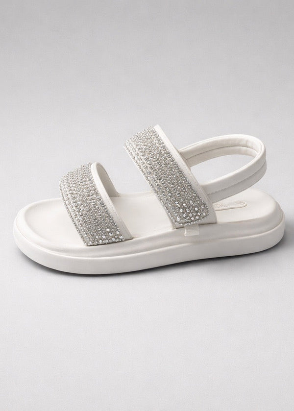 White Sparkle Sandals