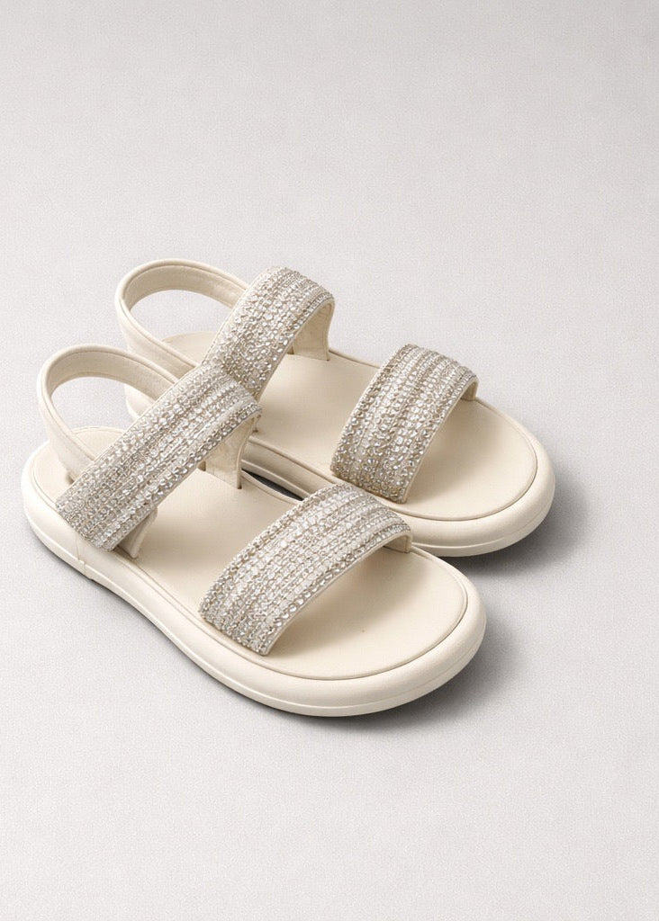 White Sparkle Sandals