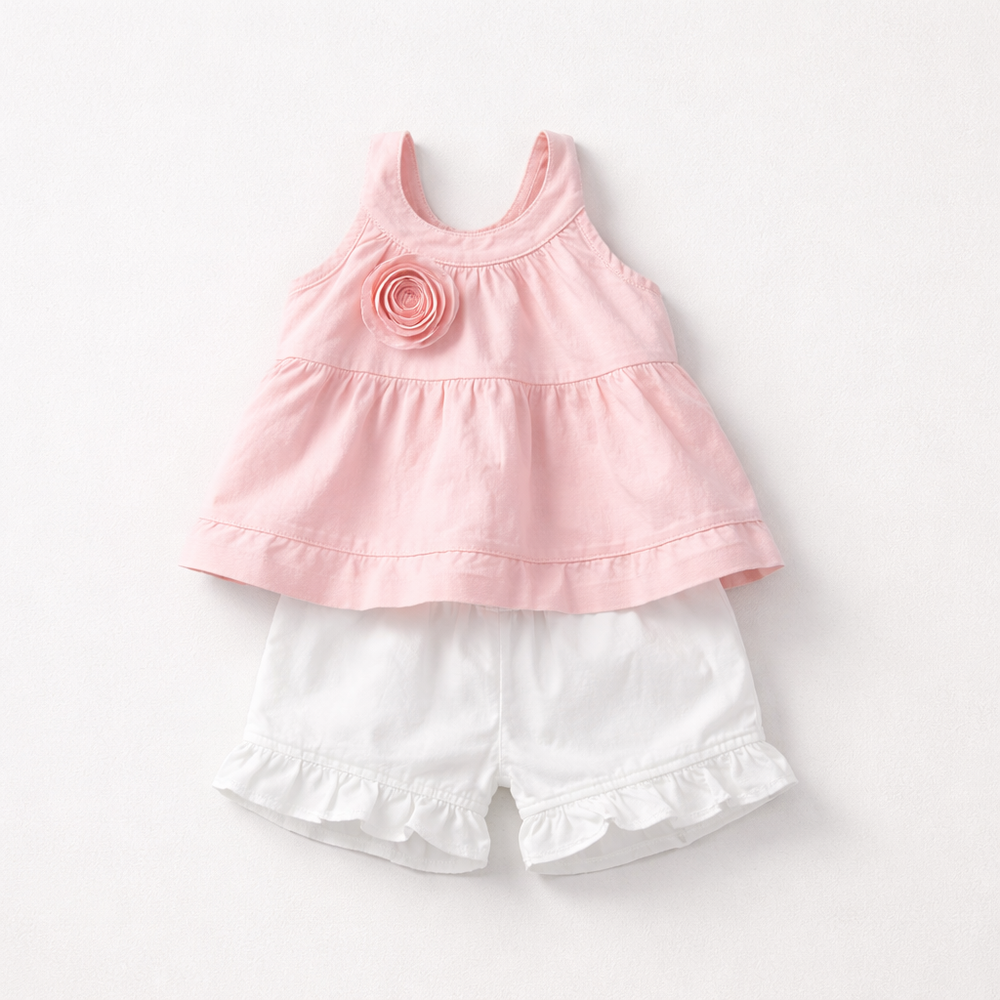 Pink Rose Top and Short Set