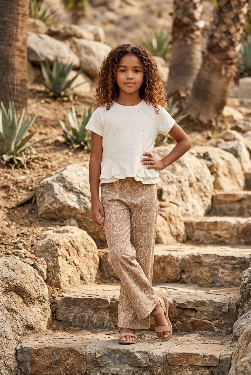 Ivory Sparkle Peplum Tee