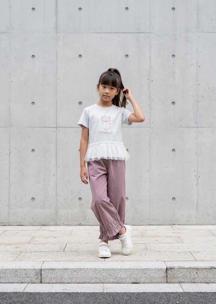 Teddy Tulle Ruffle Tee