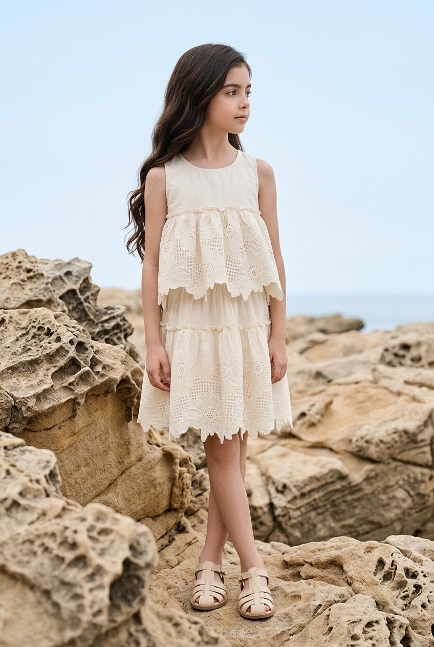 Ivory Embroidered Skirt