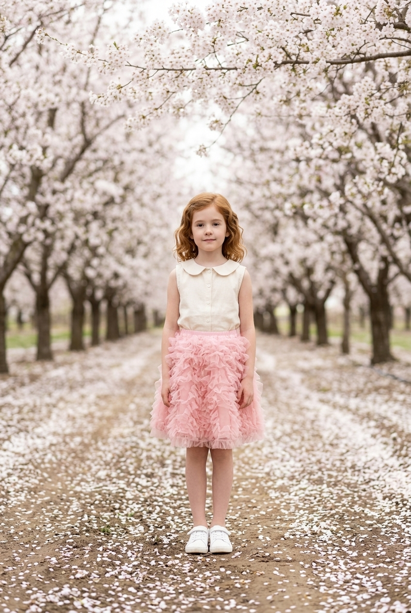 Pink Ruffle Tulle Skirt