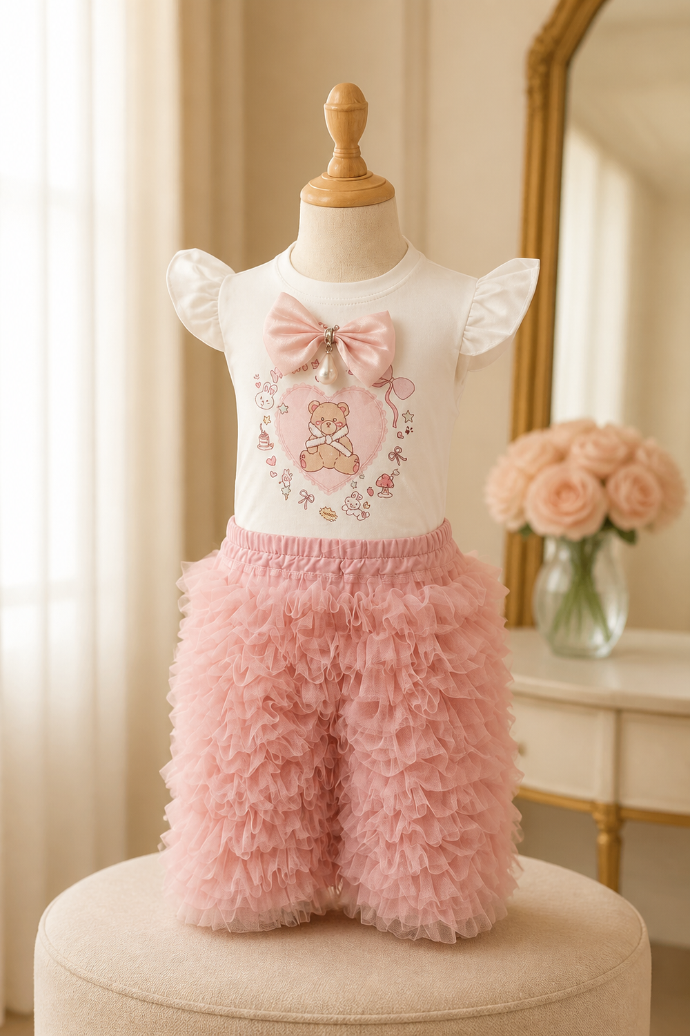 Pink Ruffle Tulle Skirt