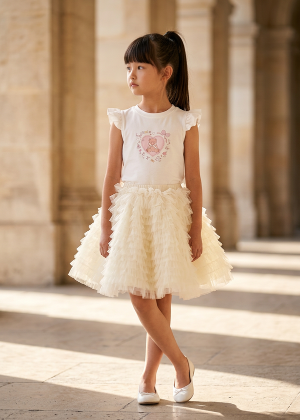 White Tulle Skirt