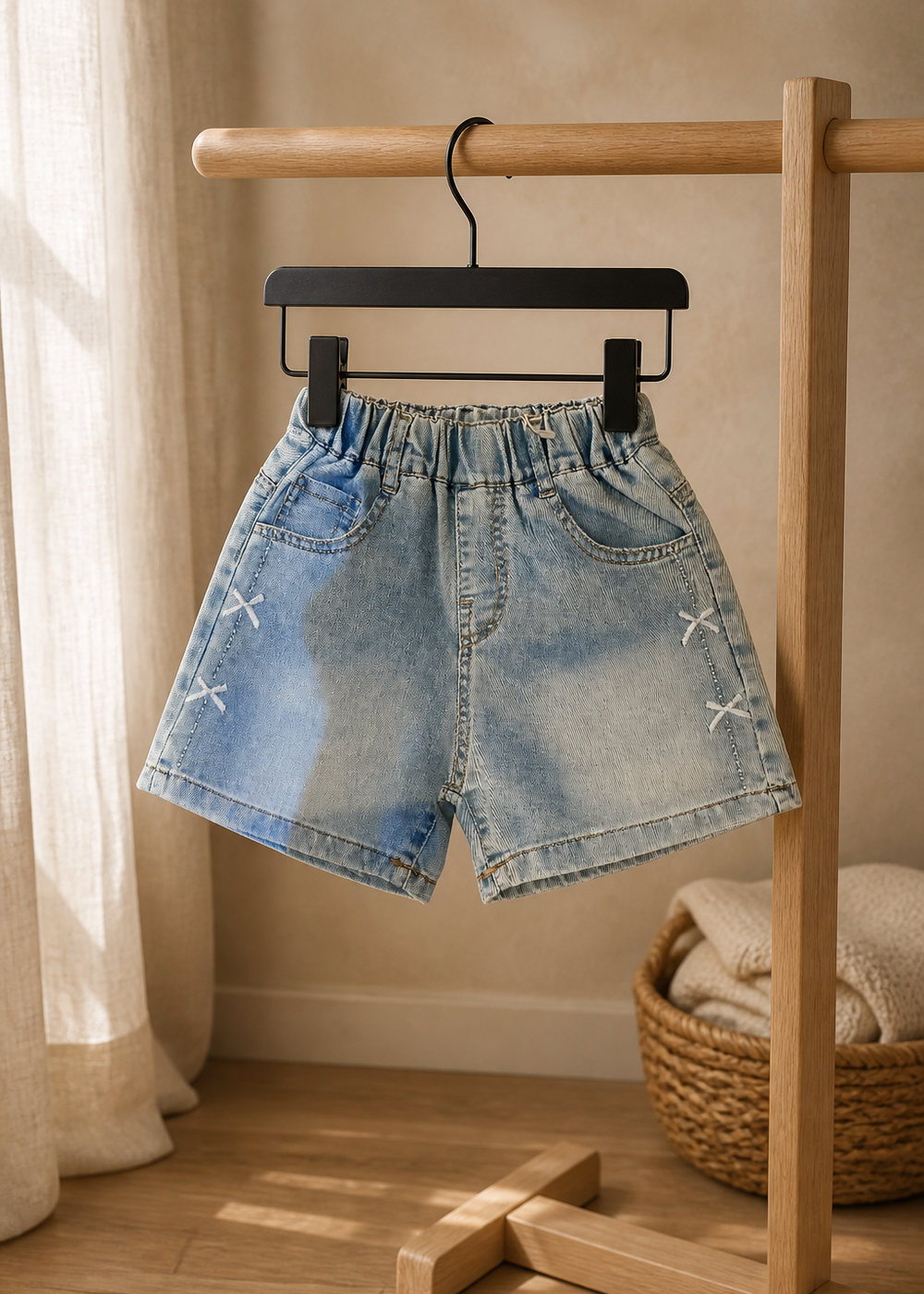 Cute Bows Denim Shorts