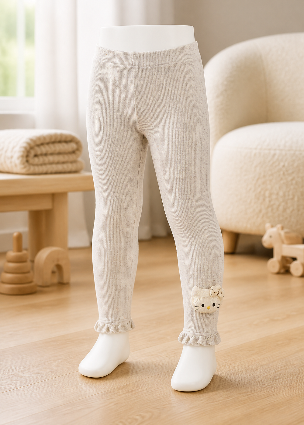 Grey Hello Kitty Print Leggings