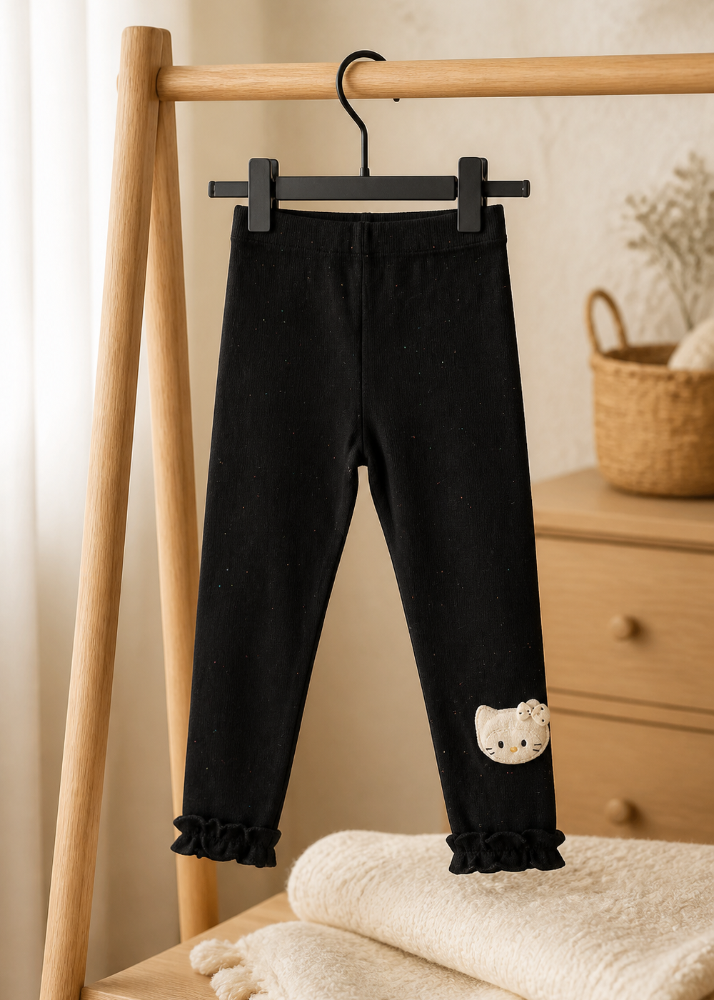 Black Cat Baby Girl Leggings