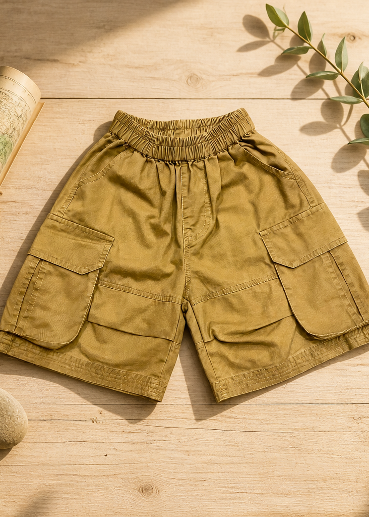 Khaki Olive Cargo Shorts