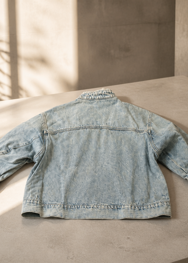Girls’ Floral Embellished Denim Jacket