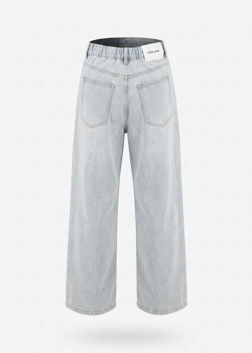 Floral Embroidered Wide Leg Jeans