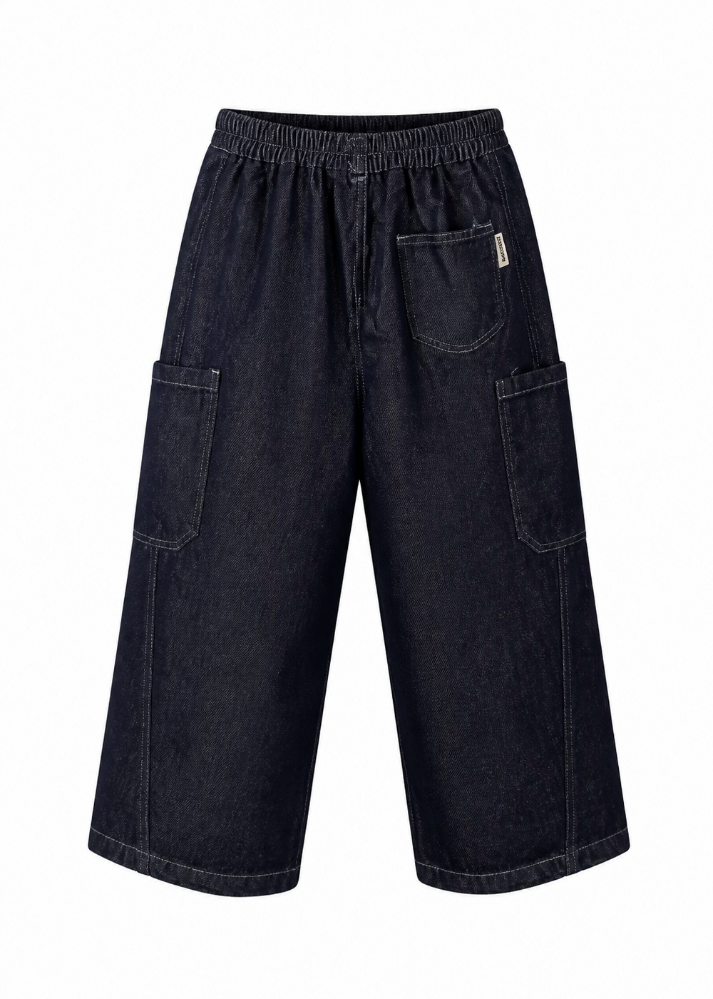 Boys’ Dark Indigo Wide-Leg Denim Jeans
