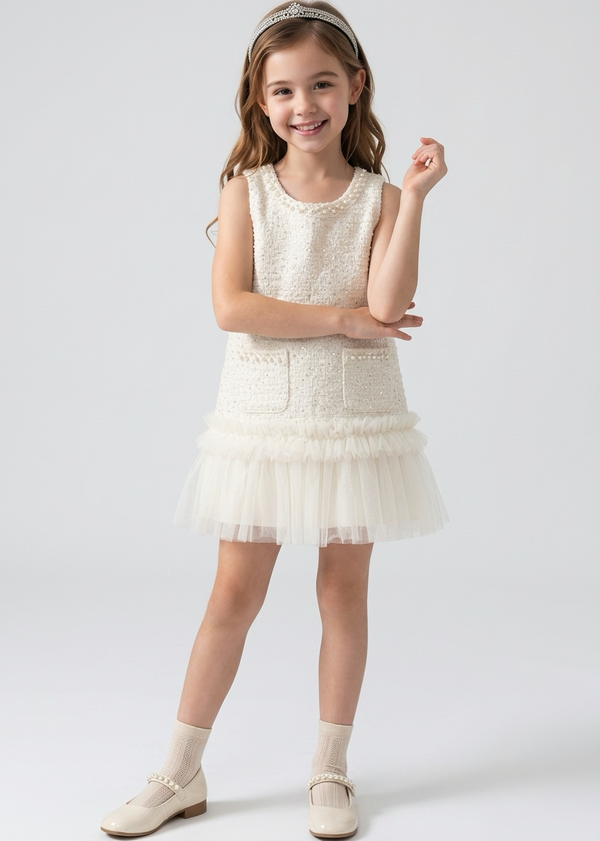 White Tweed Dress