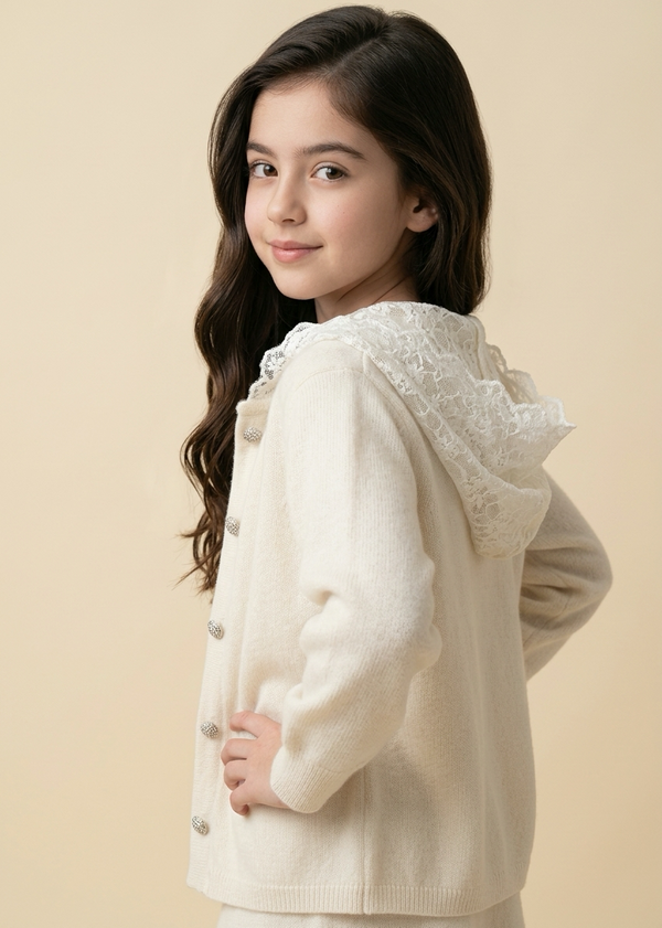 Lace Hooded Cardigan