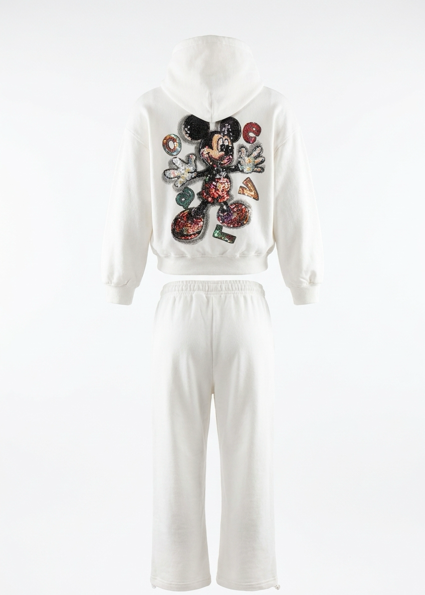 Girls Mickey Mouse White Set