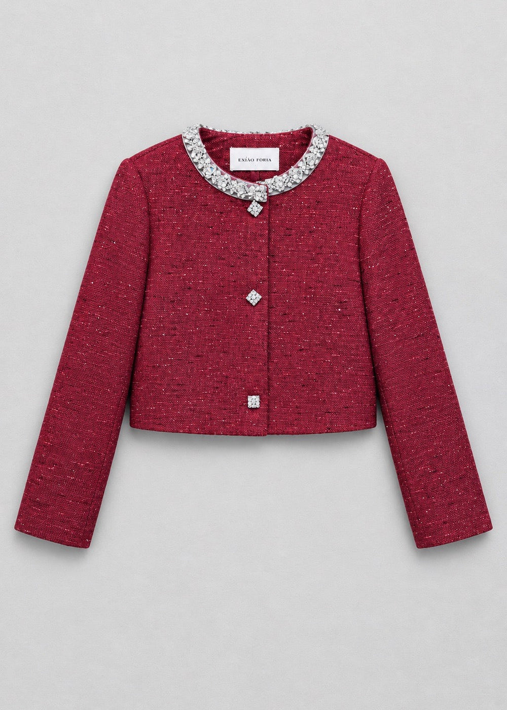 Burgundy Tweed Jacket & Dress Set