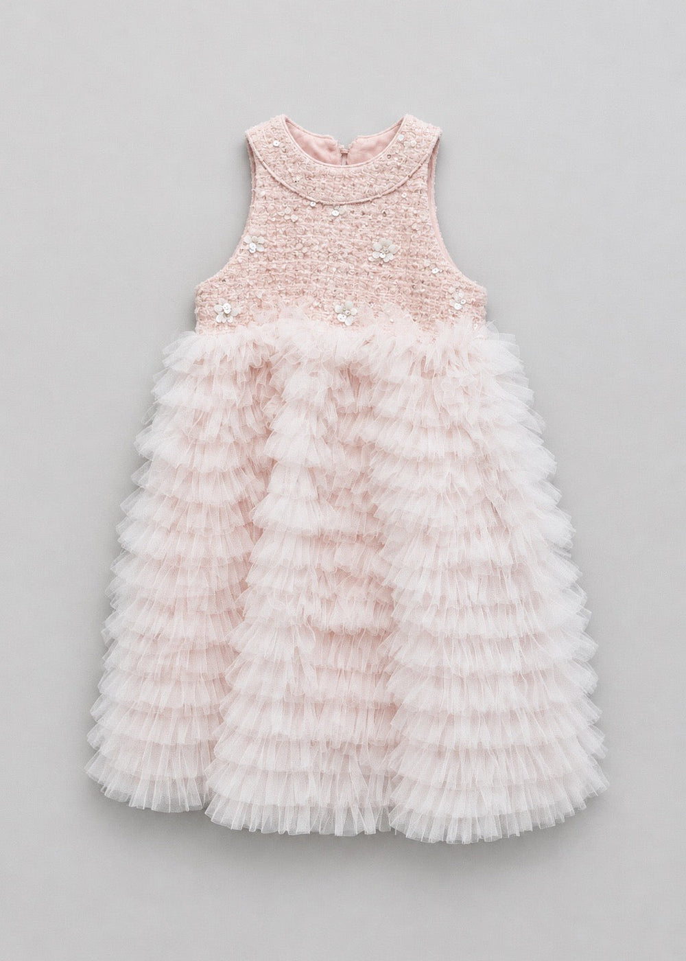 Pink Tweed Jacket & Tulle Dress Set