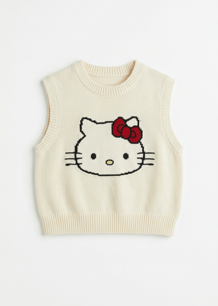 Hello Kitty Sleeveless Knit Sweater Vest