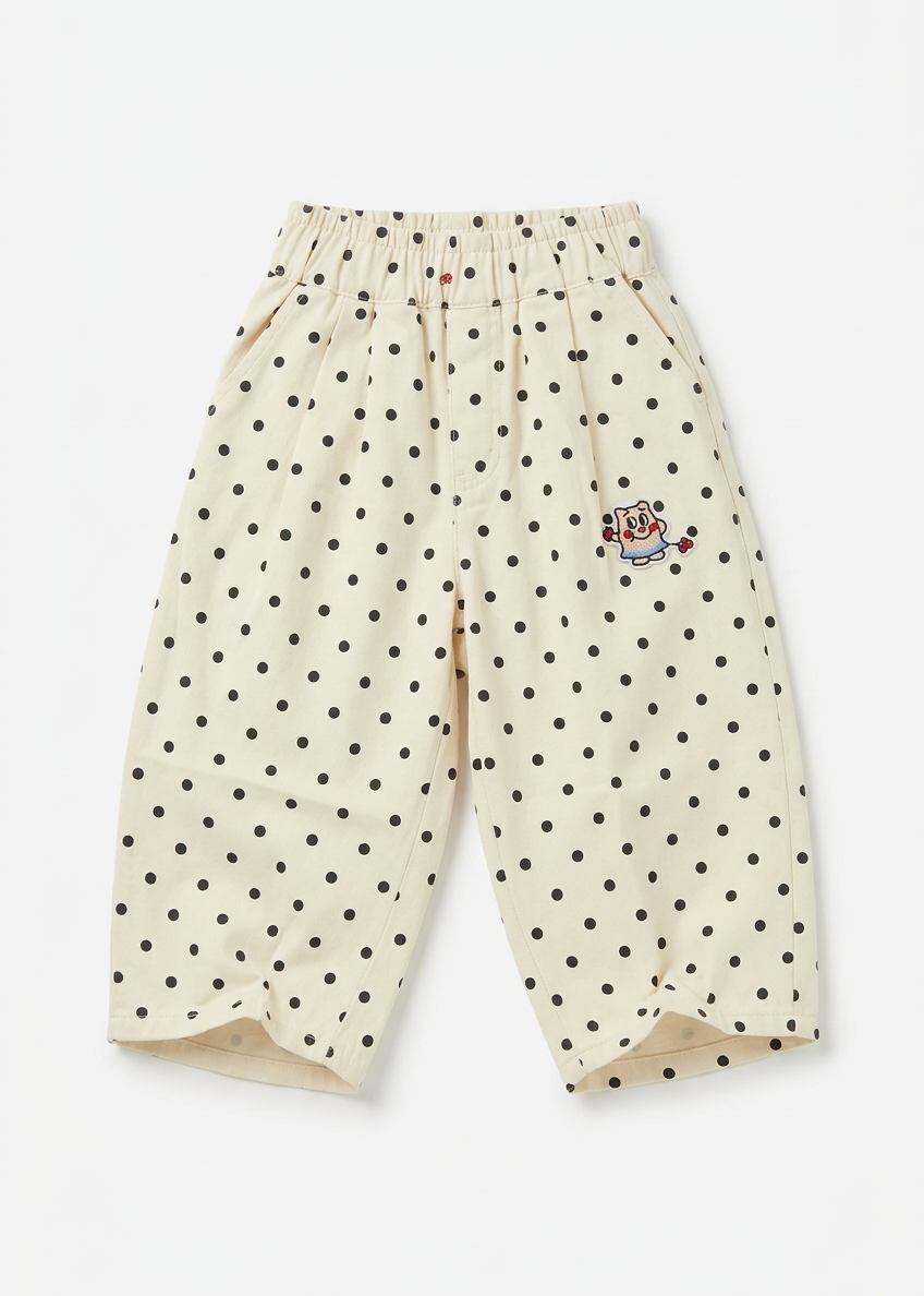 Kitty Polka Dot Print Pants