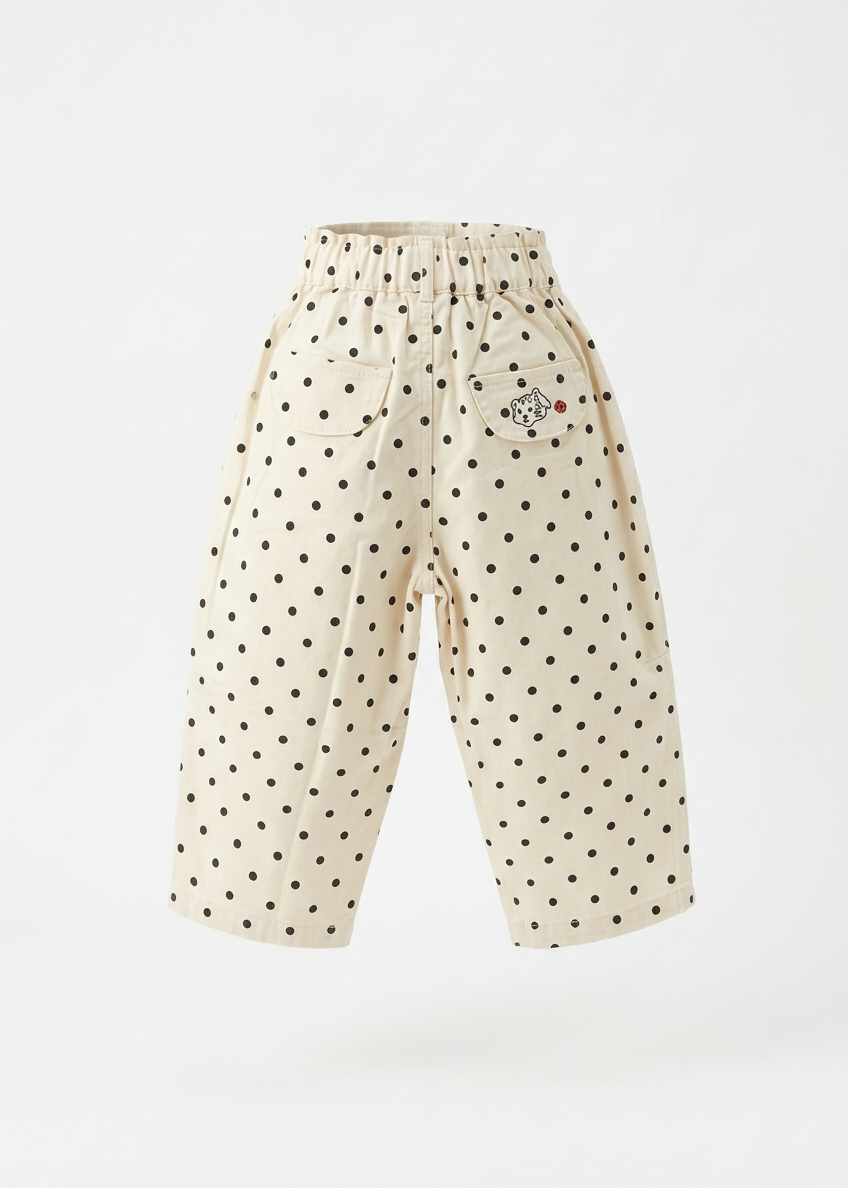 Kitty Polka Dot Print Pants