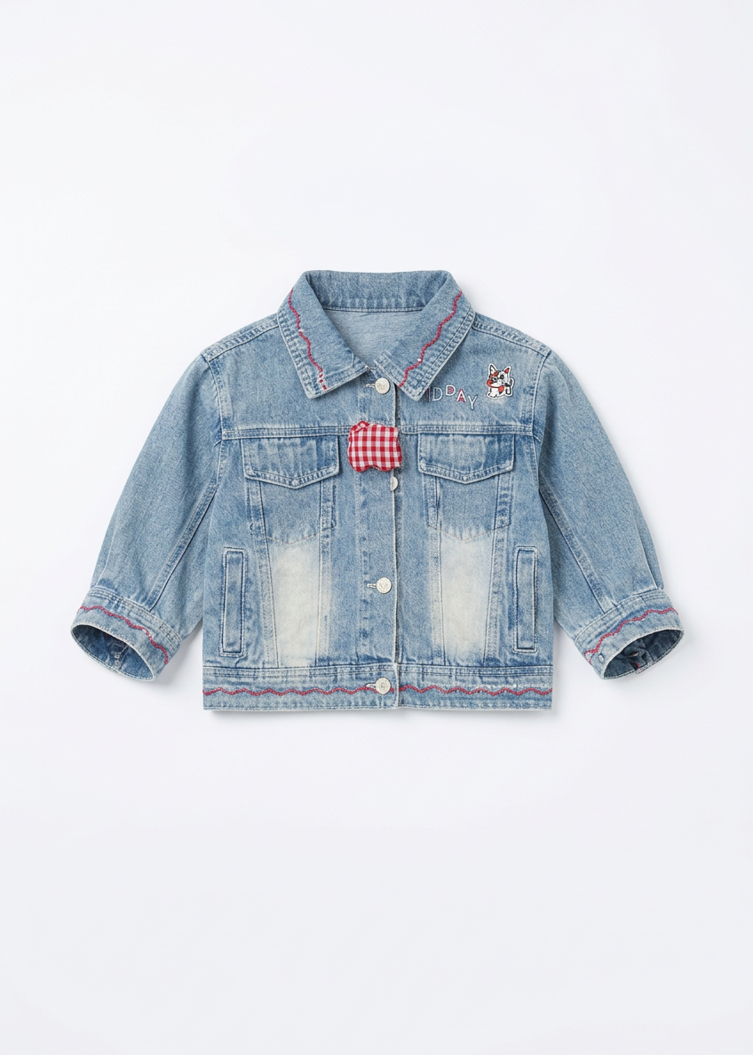 Girls’ Hello Kitty & Friends Embroidered Denim Jacket