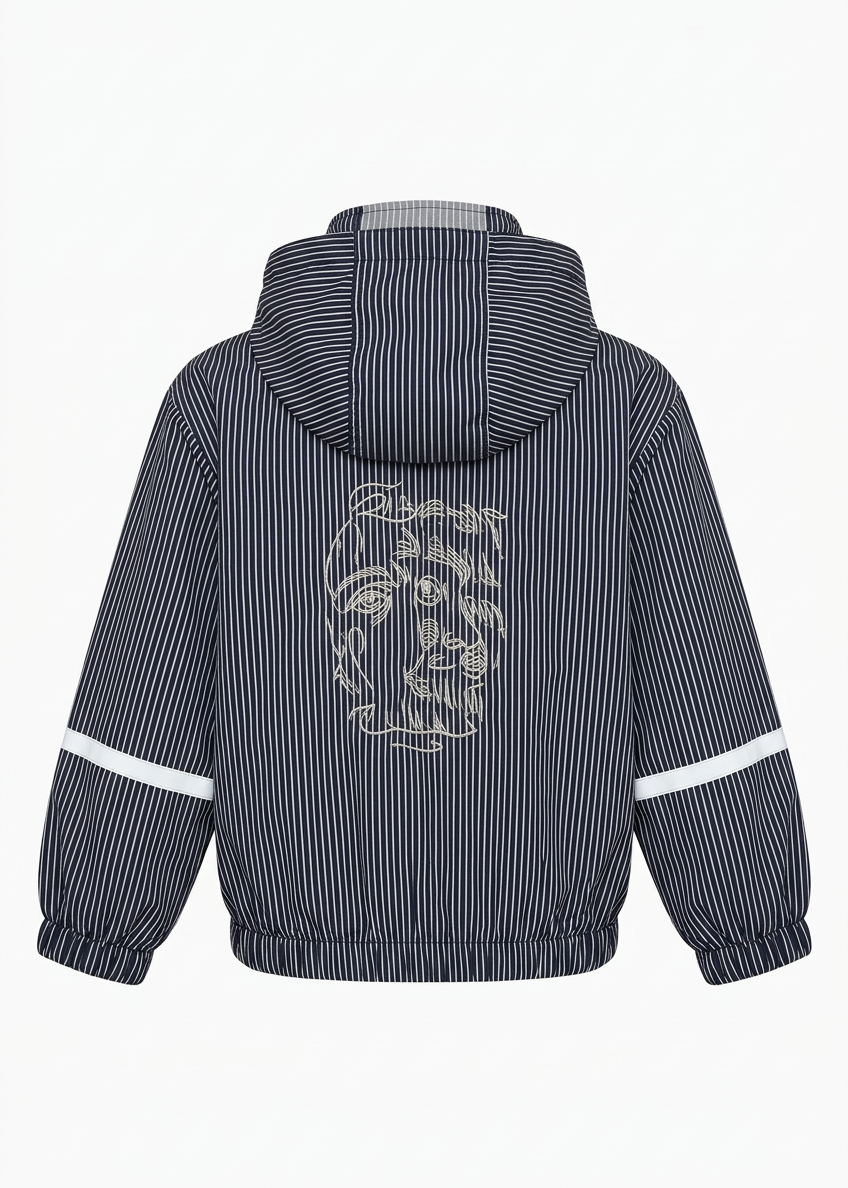 Water-Resistant Plaid Full-Zip Windbreaker